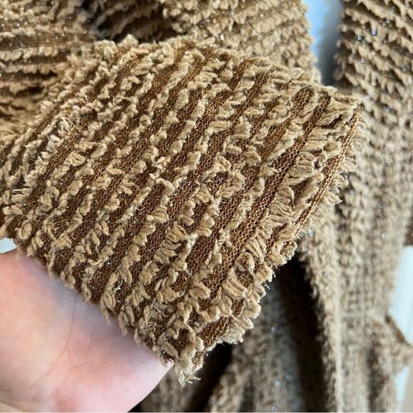 Teddy Bear Tan Sweater with pockets Small - Picture 10 of 11